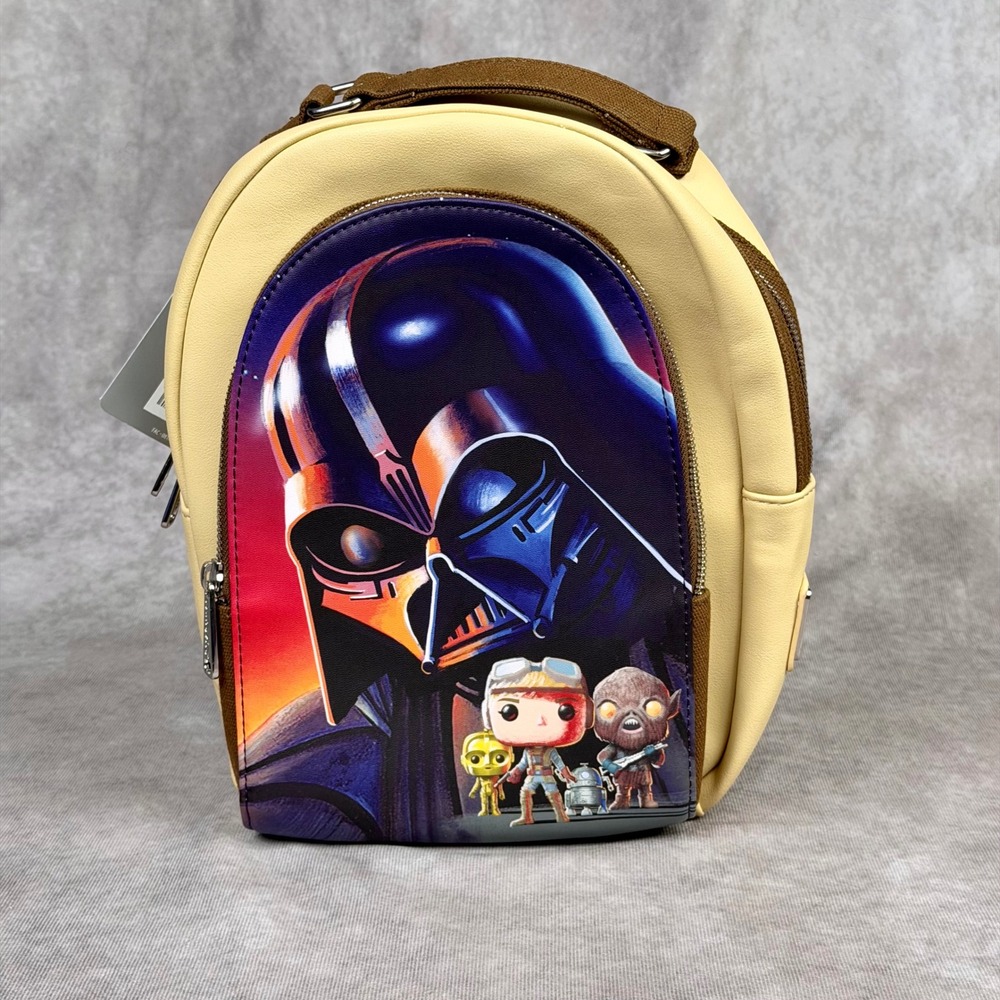 Loungefly Star Wars Funko Pop Darth Vader Mini Backpack Disney Cream Brown NWT